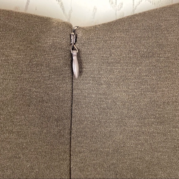 JENNIFER LOPEZ Ethereal Beauty Wild Brown Sheath Dress NWT Size 16 Gold Buckle - Picture 6 of 10